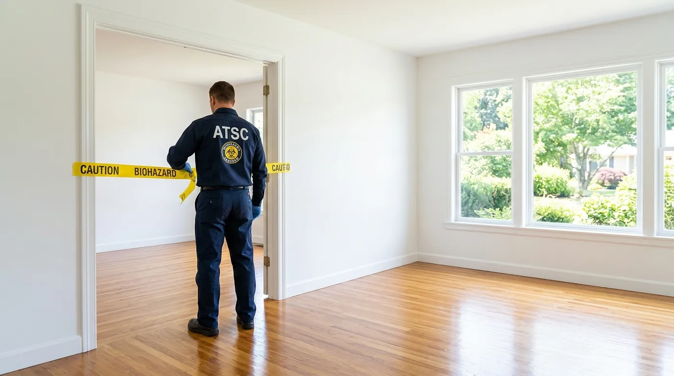 Certified biohazard cleanup crew performing Crime Scene Cleanup in Alpine